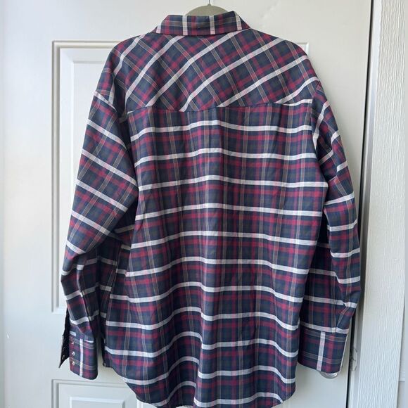 Ely Cattleman Men’s XXL Plaid Pearl Snap Shirt Western Long Sleeve Cowboy - Picture 6 of 6